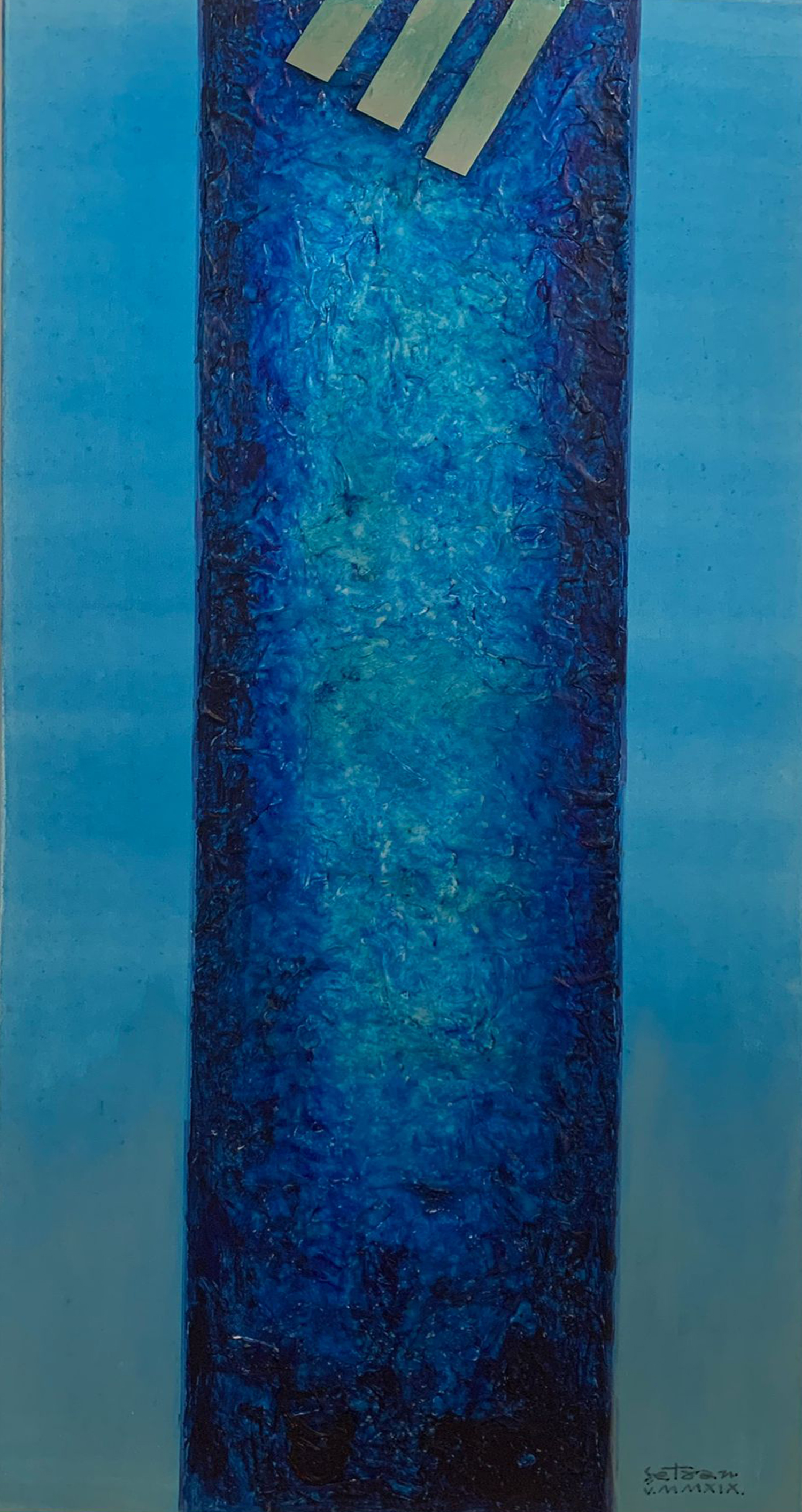 Vladimir Setran Vladimir Șetran- VI.MMXIX, acrylic on canvas, 70 x 150 cm, 2019