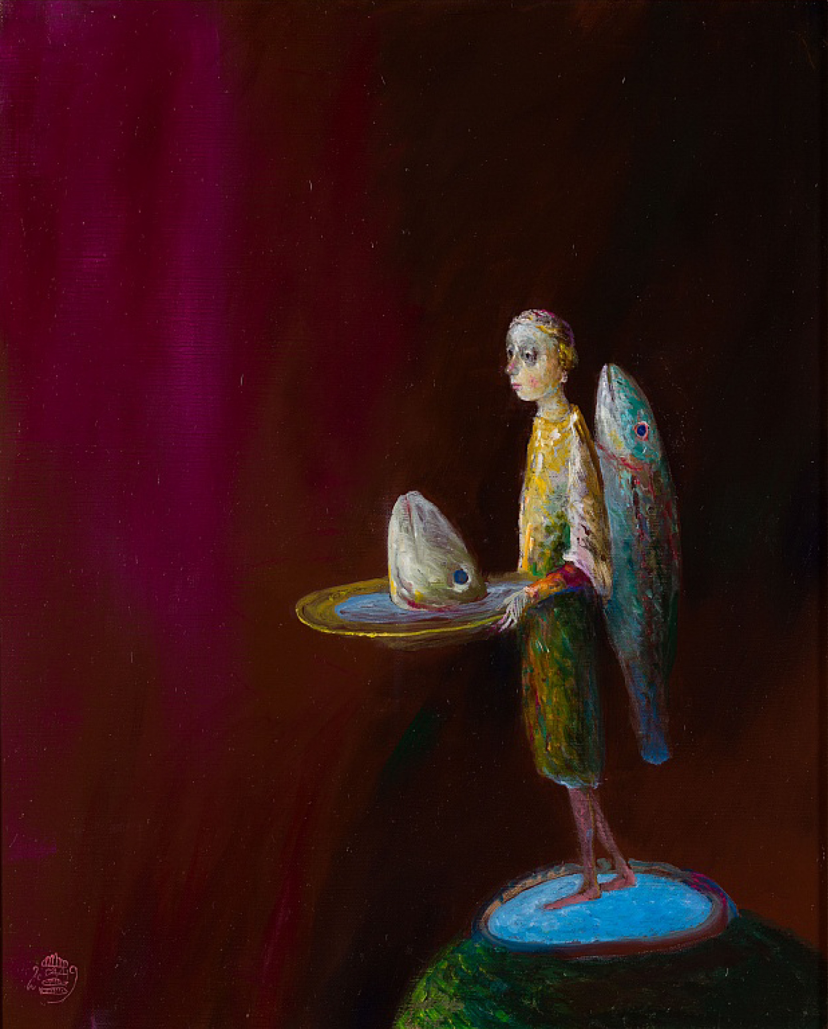 Stefan Caltia Stefan Caltia - Dimineata pescarului, oil on canvas, 65 x 53 cm, 2019