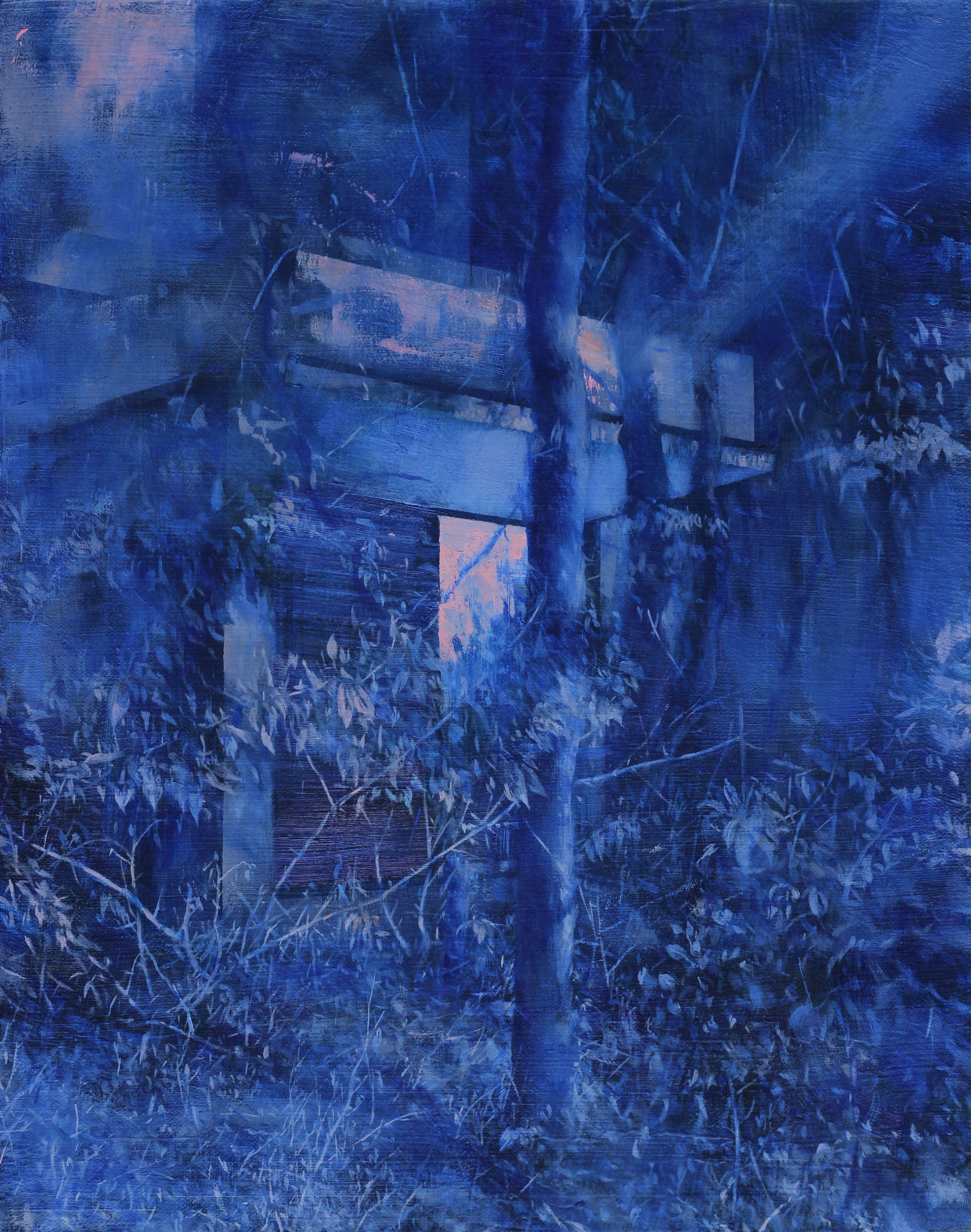 Andrei Tudoran True blue, 2022, ulei pe in, 43x34 cm