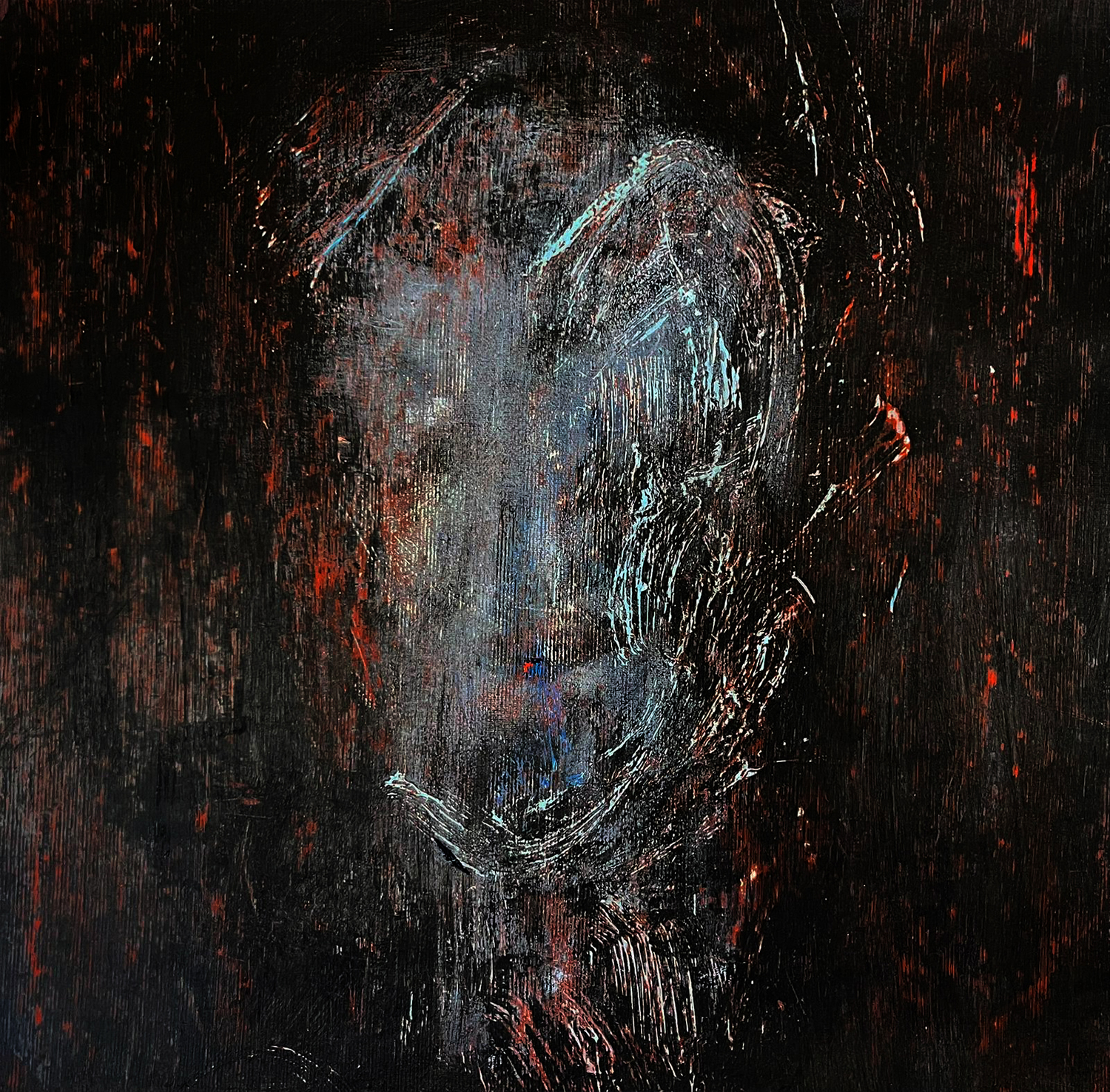 Collective Claudiu Lazar, Yurei 3, 2023, acrylic and oil on canvas  3l.4x28.5 cm